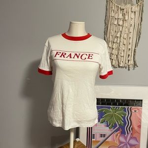 Forever 21 France ringer t shirt